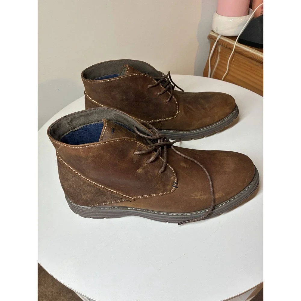 Nunn Bush Littleton chukka boots brown leather  12 M Work Casual Preppy